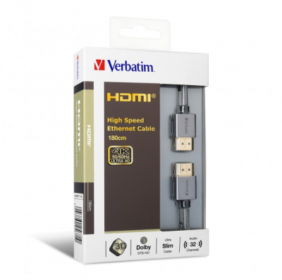Verbatim 1.8M HDMI V2.0 4K Cable 傳輸線 #65671 [香港行貨]