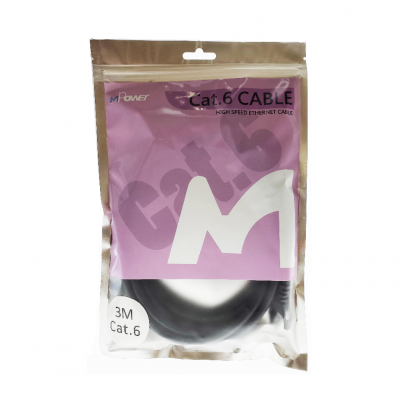 MPower Cat.6 Lan Cable 3M - Black #M6-3MBK [香港行貨]