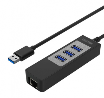 Unitek Y-3045 3 Port USB 3.0 Hub W/GIGA Ethernet 集線器 #Y-3045 [香港行貨]