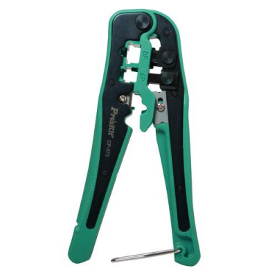Pro'sKit 4/6/8P Pro-Crimper Tool 綠黑雙色網路壓著鉗 #CP-373 [香港行貨]