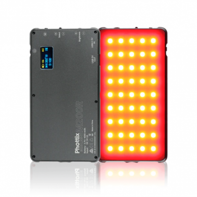 Phottix M200R RGB Light Power Bank - Gray 內置電池迷你補光燈  #781-1952 [香港行貨]