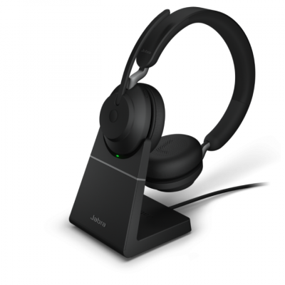 JABRA EVOLVE2 65 UC USB-A STEREO Headset Black w/Charging Stand 商務藍牙耳機連充電座 #26599-989-989 [香港行貨]
