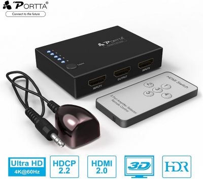 Portta UHD Mini Switch HDMI 2.0 5-Port 4K 轉接器 #2PET0501S [香港行貨]