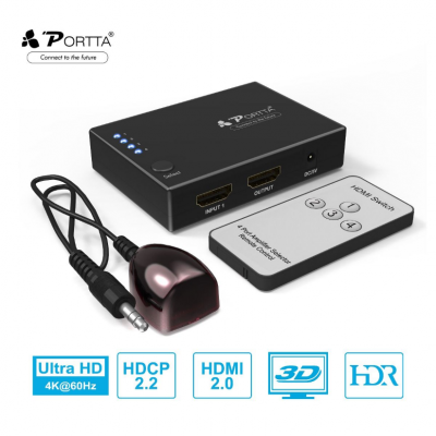 Portta UHD Mini Switch HDMI 2.0 4-Port 4K 轉接器 #2PET0401S [香港行貨]
