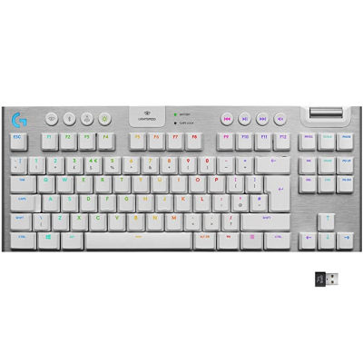 LOGITECH G913 TKL (Tactile) Wireless Gaming Keyboard 無線機械式遊戲鍵盤 - WH #LGTG913TKT-WH  [香港行貨] (2年保養)