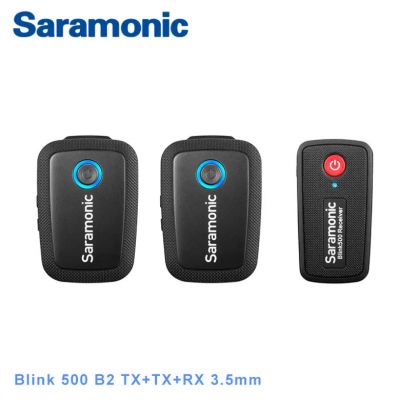 Saramonic Blink 500 B2 Wireless Clip Microphone (TX+TX+RX 3.5mm) 2.4Ghz 一對二無線單反夾領麥克風 - BK #781-2006 [香港行貨] 自動配對 自動跳頻