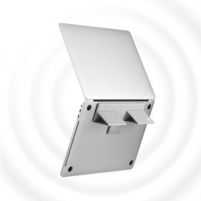 Momax Fold Stand Adhesive Laptop Stand - Light Grey 隨行電腦支架 #HS2A [香港行貨]