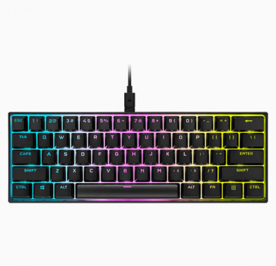 Corsair K65 RGB MINI 60% Mechanical Gaming Keyboard - CHERRY MX SPEED 銀軸 迷你機械式電競鍵盤 #CH-9194014-NA [香港行貨]