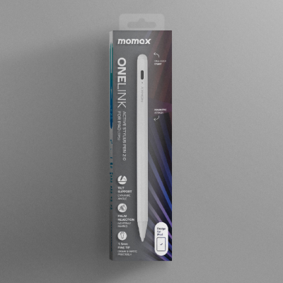 Momax OneLink Active Stylus Pen 2.0 for iPad 專用主動式電容觸控筆 #TP5W [香港行貨]