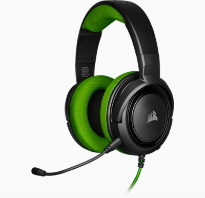 Corsair HS35 Stereo Gaming Headset - Green 立體聲 電競耳機 #CA-9011197-AP [香港行貨]