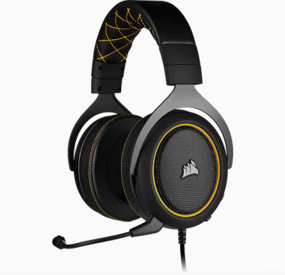 Corsair HS60 PRO SURROUND Gaming Headset - Yellow (AP) 立體聲 電競耳機 #CA-9011214-AP [香港行貨]