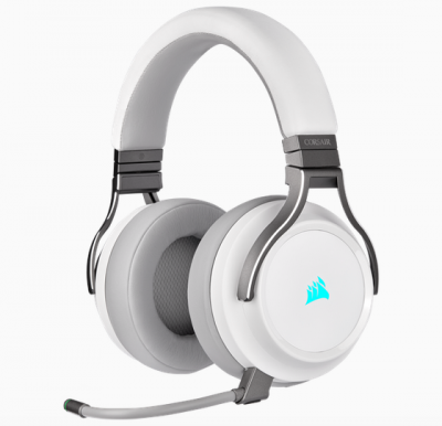 Corsair VIRTUOSO RGB WIRELESS High-Fidelity Gaming Headset - White (AP) 高保真 無線電競耳機 #CA-9011186-AP [香港行貨]