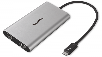 SONNET Thunderbolt 3 to Dual HDMI 2.0 Adapter 轉接器 4K 60Hz (Mac , Windows 適用) #TB3-DHDMI [香港行貨]