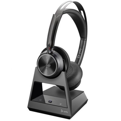 Plantron Poly Voyager Focus 2 Office DUO Bluetooth headset w/Charging Stand 無線耳機連充電座 - BK #214260-01 [香港行貨]