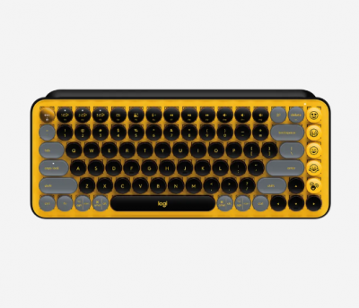 Logitech POP KEYS Wireless Keyboard 無線藍牙機械鍵盤 - Yellow #LGTKPOPKEYSYW [香港行貨] (2年保養)