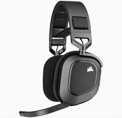 Corsair HS80 RGB Wireless Premium Gaming Headset w/Spatial Audio - Carbon 無線電競耳機 #CA-9011235-AP [香港行貨]