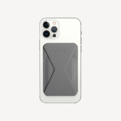 MOFT Snap-on Phone Stand & Wallet 磁吸手機卡包支架 - Ash Gray #MS007M-1-E-GY2021 [香港行貨]