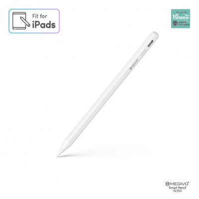 MEGIVO Smart Pencil for iPad 主動式磁吸觸控筆 #SPI-01-WH [香港行貨]