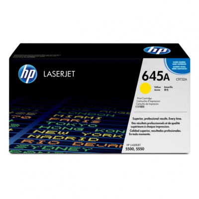 HP 645A Toner, Yellow, Color LaserJet 5500/5550 Series (12000 pages) 碳粉 #C9732A-2