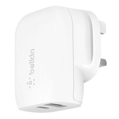 Belkin BOOST CHARGE 32W Type-C PD + Type-A Wall Charger - WH 家用充電器 #WCB004MYWH [香港行貨]