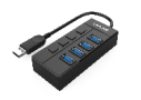 WAVLINK  WL-UH30414 USB 3.0 HUB Vertical 4 Ports with Individual Switch USB分線器 #WS-UH30414 [香港行貨]