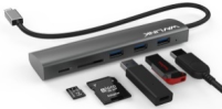 WAVLINK USB-C to 3 PORTS USB3.0 + Card Reader Hub 讀卡器 #WL-UH3047RC [香港行貨]