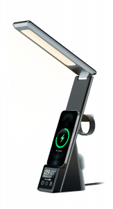 XPowerPro N61 15W 6in1 WIreless Charging Led Desk Lamp 超強6合1多功能鬧鐘枱燈 - BK #XPP-N61-BK [香港行貨]