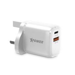 XPower A2008 20W PD/QC Charger 迷你充電器 - White #XP-A2008-02-WH [香港行貨]