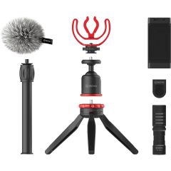 BOYA BY-VG350 Smartphone Vlogger Kit (w/BY-MM1+ Microphone, LED Light) 多功能手機拍攝套裝 #BY-VG350 [香港行貨]