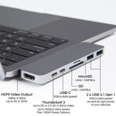 HyperDrive Thunderbolt 3 USB-C MacBook Pro Hub #GN28B-GRAY