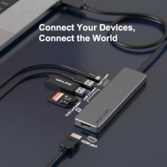 WAVLINK UHP3407 Aluminum USB C HUB with Power Delivery and HDMI 擴展器 #WL-UHP3407 [香港行貨]