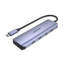 UNITEK 4IN1 Type-C Ultra-slim Hub uHUB Q4 Next 4接口 USB-C Hub (四 USB-C 5Gbps 接口) #H1107K [香港行貨]