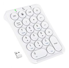 iClever KP09 BT 2.4G Tenkey NumPad White 便攜式無線數字鍵盤 #IC-KP09-WH [香港行貨]