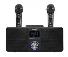SDRD SD-309 K歌神器 Speaker+2 microphone KTV - Black #MP-0899  [香港行貨]