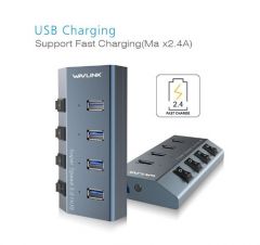 WAVLINK WL-UH3049 USB3.0 4Port Aluminum Hub 4端口充電數據轉接器 #WS-UH3049 [香港行貨]