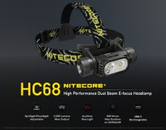 Nitecore HC68 2000LUMENS HEADLAMP LIGHT 户外探險運動頭戴燈 #N-HC68 [香港行貨]