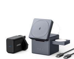 Anker MagGo 15W, Foldable 3-in-1 Wireless Charging Station AI 驅動 磁吸 無線充電座 ( 支援 MagSafe ) #Y1811 [香港行貨]