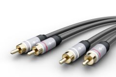 GOOBAY Stereo Cinch Audio Connection Cable 0.75m 音源連接線 #77232  [香港行貨]