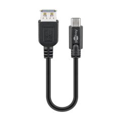 GOOBAY Charge & sync USB-C>A Extension cable 0.2m 延長線 #51763 [香港行貨]