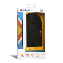 Verbatim 15W Dual Qi Charging Pad 無線雙充電器 - Black #66093 [香港行貨]