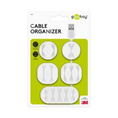 GOOBAY Cable Management Set 5pcs 電線固定扣 套裝 - WH #70681 [香港行貨]