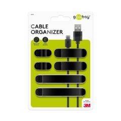 GOOBAY Cable Management Clip Set 6pcs 電線固定扣 套裝 - BK #70684 [香港行貨]