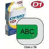 DYMO D1 Standard 12mm x 7M - Black on Green