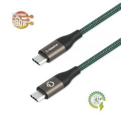 Elementz C-Master Type-C To Type-C 100W Charging Cable 3M 快速充電線 - Green #CTC-300 [香港行貨]