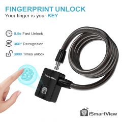 iSmartView Fingerprint Cable Lock 電單車鋼鏈指紋鎖 #ARW-U11 [香港行貨]