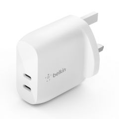 Belkin BOOST CHARGE 20W USB-C Dual Wall Charger 雙USB-C PD家用式充電器 40W #WCB006MYWH [香港行貨]