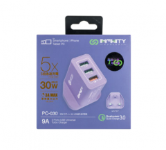 INFINITY 3USB 30W Charger w/QC3.0 - PUR 充電器 #PC-030-PUR [香港行貨]