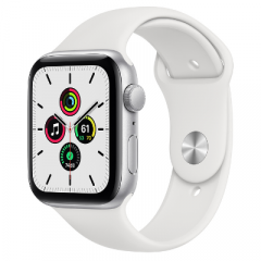 蘋果 Apple Watch SE GPS 智能手錶 Silver Alumimium Case w/White Sport Band (44mm) #MYDN2ZP/A [香港行貨]