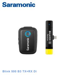 Saramonic Blink 500 B3 Wireless Clip Microphone (TX+RXDi 3.5mm) 2.4Ghz / Lightning 一對一無線夾領麥克風 #781-2007 [香港行貨] 自動配對 自動跳頻