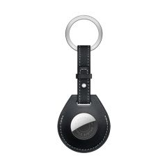 WiWU AirTag Leather Key Ring - Black 真皮鑰匙扣  保護套配鑰匙圈 #KR-BU [香港行貨]